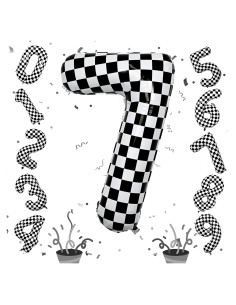 Globo Número 7 Cuadros Isndare 101,6 cm para Fiestas