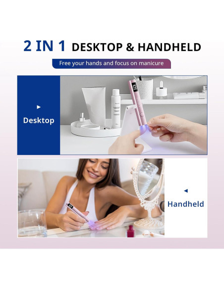 Lámpara de Uñas Inalámbrica AIRSEE Rosa, Secado Rápido UV Lámpara de Uñas Inalámbrica AIRSEE Rosa, Secado Rápido UV