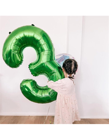 Globo de Número 4 Verde Oscuro 101,6 cm para Fiestas