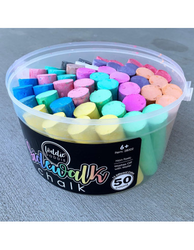 Tiza de Acera Loddie Doddie 50 Piezas Jumbo Multicolor