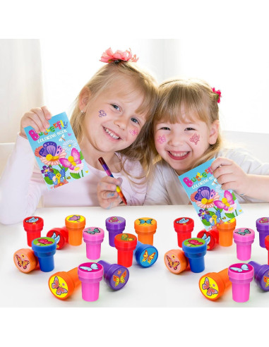 Sellos de Fiesta Mariposa 24 PCS Cinrobiye - Diversión Infantil