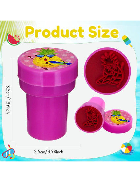 Sellos de Fiesta de Playa Cinrobiye 24 Piezas Tropicales