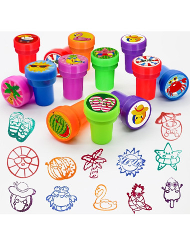 Sellos de Fiesta de Playa Cinrobiye 24 Piezas Tropicales