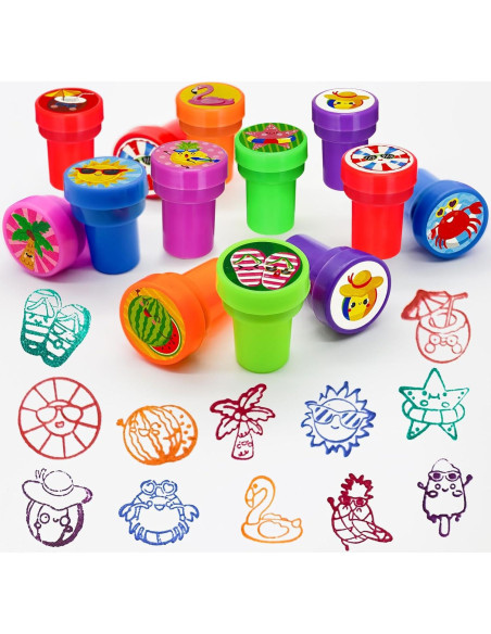 Sellos de Fiesta de Playa Cinrobiye 24 Piezas Tropicales