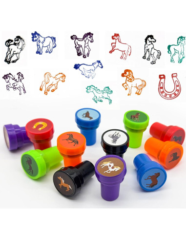 Sellos de Caballo Cinrobiye 24 Pcs para Fiestas y Manualidades