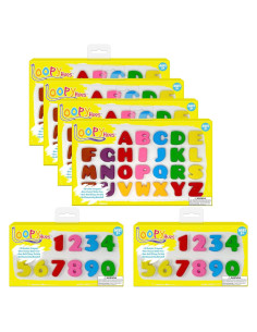 Crayones Flexibles Loopy Hues 124 Colores 3D Letras y Números