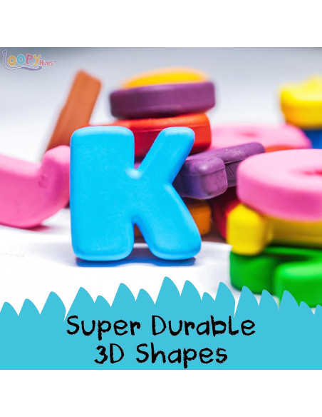 Crayones Flexibles Loopy Hues 124 Colores 3D Letras y Números Crayones Flexibles Loopy Hues 124 Colores 3D Letras y Números