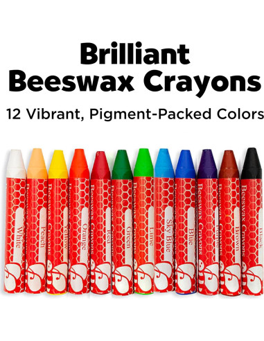 Crayones de Cera de Abeja Faber-Castell 12 Colores Triangulares