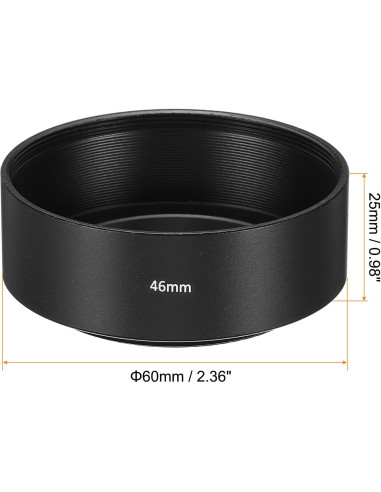 Capucho de Lente PATIKIL 46mm Antirreflectante Negro