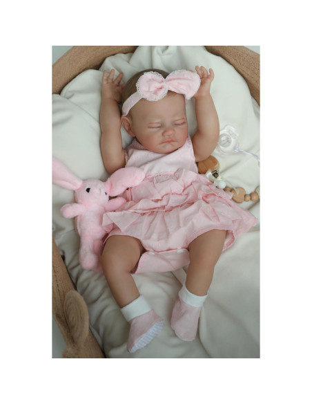 Muñeca Reborn Realista WOOROY Agosto 50.8 cm Niña Durmiendo Muñeca Reborn Realista WOOROY Agosto 50.8 cm Niña Durmiendo