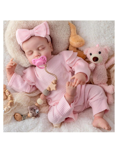 Muñeca Bebé Reborn SPICIMOMO 45.72 cm con Accesorios