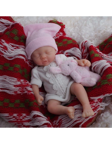 Muñeca Reborn Mini 17.78 cm Mire & Mire Rosa Silicona Muñeca Reborn Mini 17.78 cm Mire & Mire Rosa Silicona