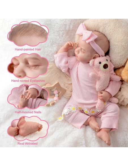 Muñeca Bebé Reborn SPICIMOMO 45.72 cm con Accesorios Muñeca Bebé Reborn SPICIMOMO 45.72 cm con Accesorios