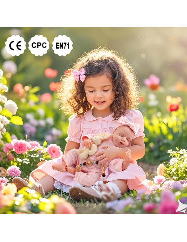 Muñeca Bebé Reborn SPICIMOMO 45.72 cm con Accesorios