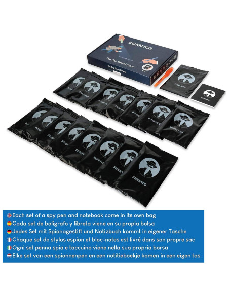 BONNYCO Paquete 16 Bolígrafos Tinta Invisible y Cuaderno BONNYCO Paquete 16 Bolígrafos Tinta Invisible y Cuaderno