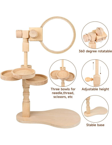 Soporte para Aro de Bordado embhand con 2 Aros de 15 y 20 cm
