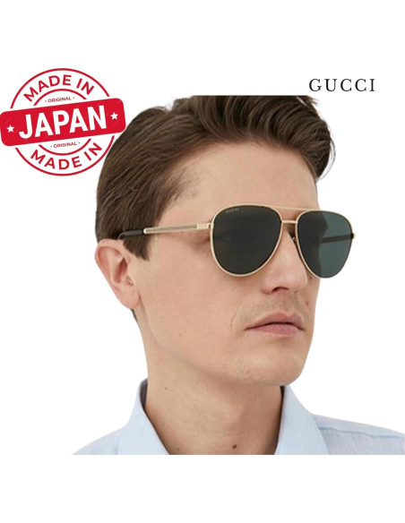 Gucci GG1233SA Gafas de Sol Aviador Gunmetal 63mm Gucci GG1233SA Gafas de Sol Aviador Gunmetal 63mm