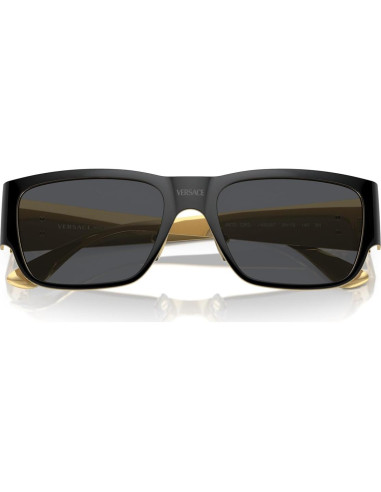 Gafas de sol Versace Hombre Marco Negro Lentes Grises 56mm