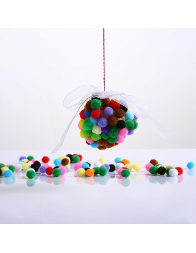 Pompones Multicolores Caydo 2000 Piezas 1 cm Manualidades