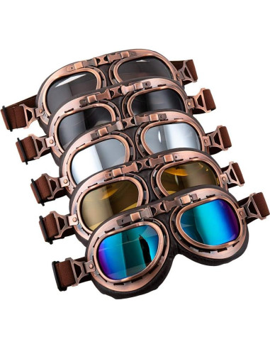Gafas de Motocicleta Evomosa MG55X-CL Vintage Azul