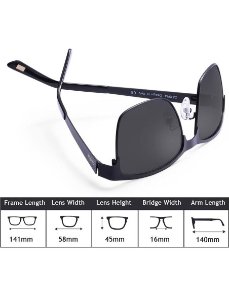 Gafas de sol CARFIA metálicas polarizadas UV400 para hombres Gafas de sol CARFIA metálicas polarizadas UV400 para hombres