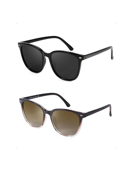 Gafas de Sol FIMILU 2 Paquetes Lentes Polarizados UV400 Gafas de Sol FIMILU 2 Paquetes Lentes Polarizados UV400