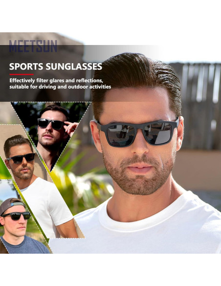 Gafas de sol polarizadas MEETSUN UV400 paquete de 3 Gafas de sol polarizadas MEETSUN UV400 paquete de 3