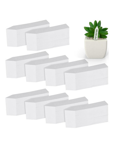 Etiquetas de Plantas YaeCCC 1000 Pcs 10x2 cm Blancas