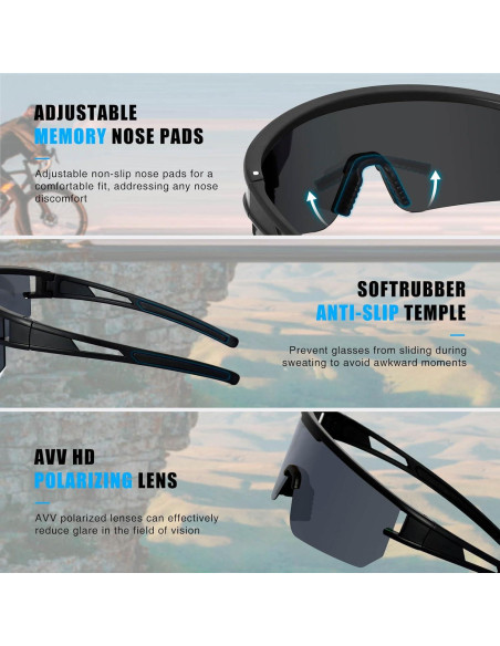 Gafas de sol AVV Baseball - Ciclismo UV400 para adultos Gafas de sol AVV Baseball - Ciclismo UV400 para adultos
