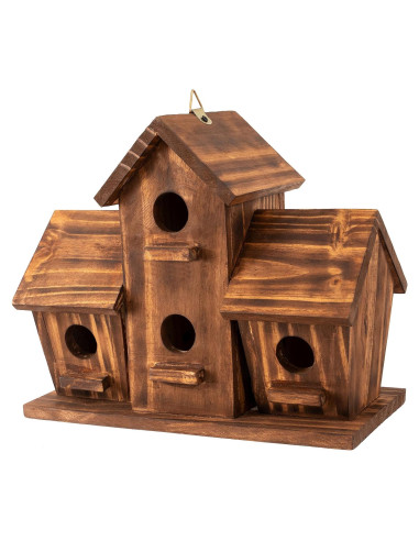 Casa para Aves de Madera de Pino COLEBA 4 Habitaciones 12.7x30.5cm