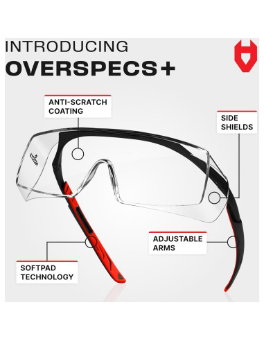 Gafas de seguridad NoCry OTG con protección UV y ajuste cómodo