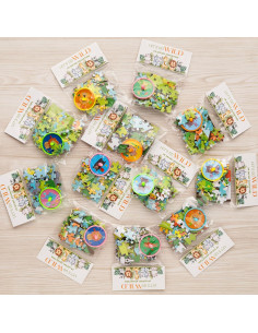Suministros de Fiesta Safari GEECOZYLIFE - 12 PCS Rompecabezas y Trompo 2