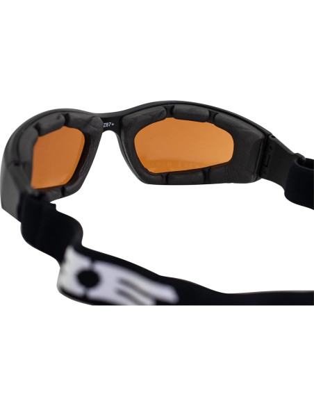 Gafas de Motocicleta Epoch Eyewear Negras con Lente Ámbar Gafas de Motocicleta Epoch Eyewear Negras con Lente Ámbar