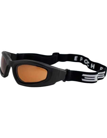 Gafas de Motocicleta Epoch Eyewear Negras con Lente Ámbar Gafas de Motocicleta Epoch Eyewear Negras con Lente Ámbar