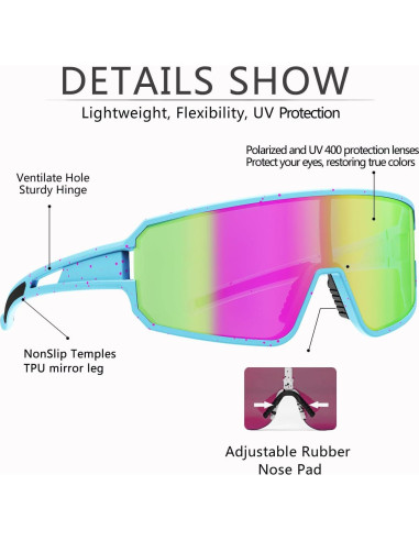 Gafas de Ciclismo Polarizadas SPOSUNE UV400 Unisex