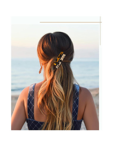 Pinzas para el cabello DF - 8 piezas de acetato 7.6 cm
