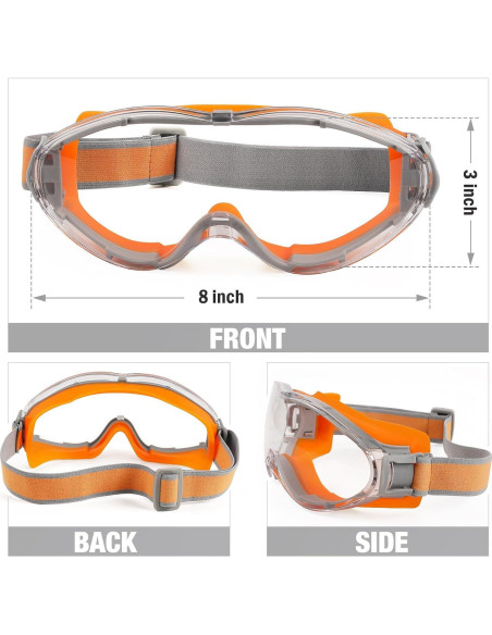 Gafas de Seguridad MELASA Naranjas Antiempañantes Gafas de Seguridad MELASA Naranjas Antiempañantes