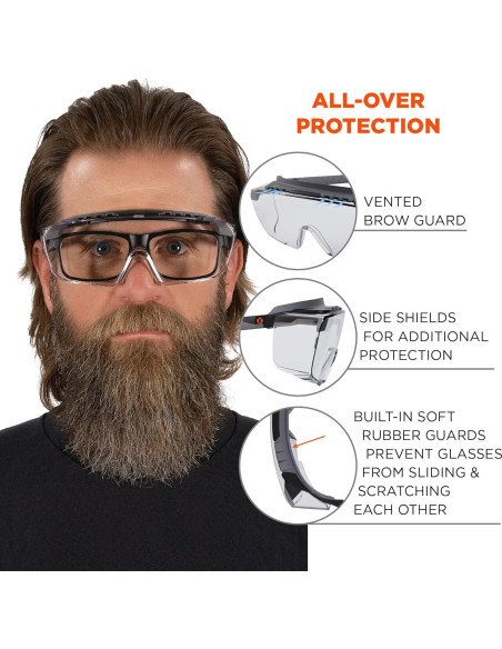 Gafas de Seguridad Ergodyne Skullerz OSMIN OTG Lente Claro Gafas de Seguridad Ergodyne Skullerz OSMIN OTG Lente Claro