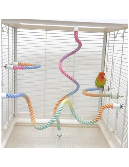 Perchas de Cuerda para Aves XINGLE 3 Pcs 33.4 y 77.5 cm Perchas de Cuerda para Aves XINGLE 3 Pcs 33.4 y 77.5 cm