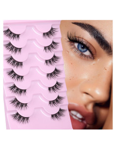 Pestañas Postizas Half Lashes ALICE 3D Naturales 7 Pares