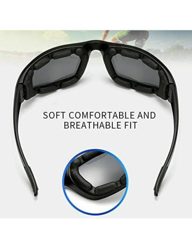 Gafas de Motocicleta Allhave S16 UV Anti-Viento 3 Pcs