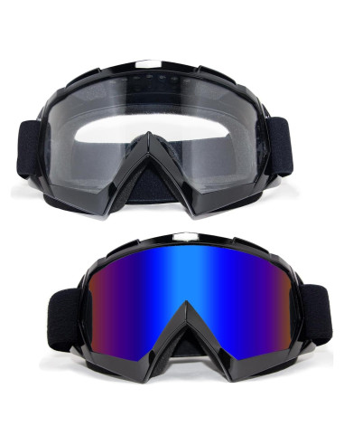 Gafas de Motocross 2Pack YG Ajustables UV para Adultos y Niños