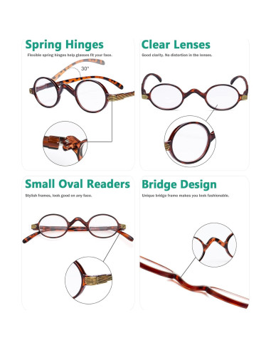 Gafas de lectura Eyekepper ovaladas 3x para hombres y mujeres