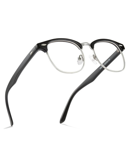 Gafas Anti Luz Azul Cyxus 8056T01 Marco Negro Plateado Gafas Anti Luz Azul Cyxus 8056T01 Marco Negro Plateado