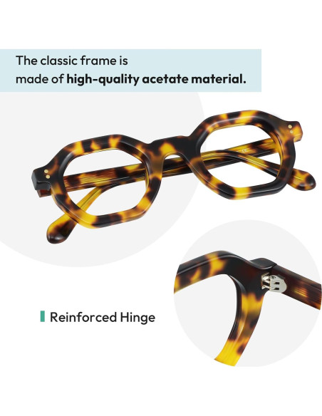 Gafas de Lectura Geométricas Carey 1.75D Bloqueo Luz Azul Gafas de Lectura Geométricas Carey 1.75D Bloqueo Luz Azul