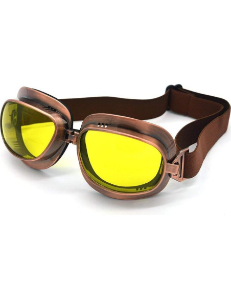 Gafas de Motocicleta Evomosa MG53 Retro Amarillas Gafas de Motocicleta Evomosa MG53 Retro Amarillas