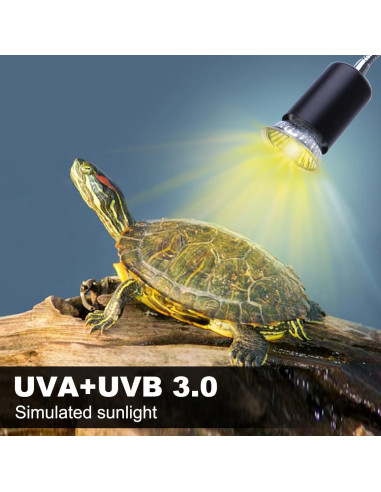 Lámpara de Calor para Reptiles BraceTek FX400 con 2 Bombillas 50W