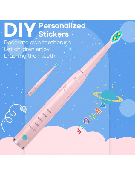 Cepillo de Dientes Eléctrico SEAGO SG-2303 para Niños Rosa Cepillo de Dientes Eléctrico SEAGO SG-2303 para Niños Rosa