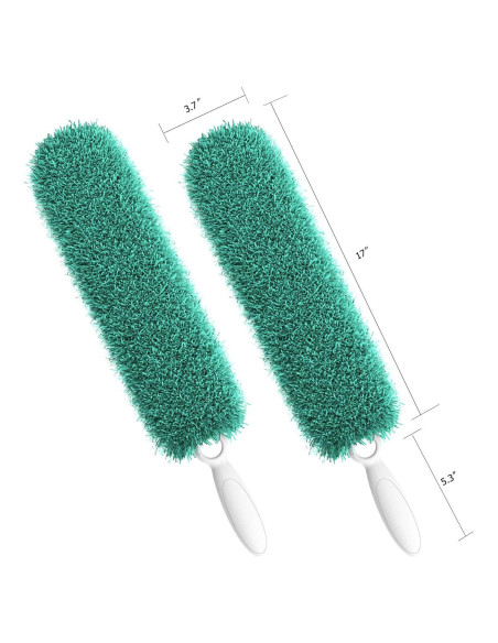 Duster de Microfibra EHOMGUI Verde Reutilizable 2PCS Duster de Microfibra EHOMGUI Verde Reutilizable 2PCS