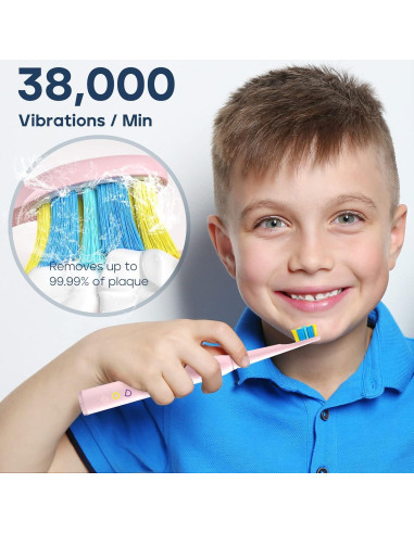 Cepillo de Dientes Eléctrico SEAGO SG-2303 para Niños Rosa